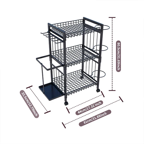 Floor Standing Metal Yoga Mat Storage Rack