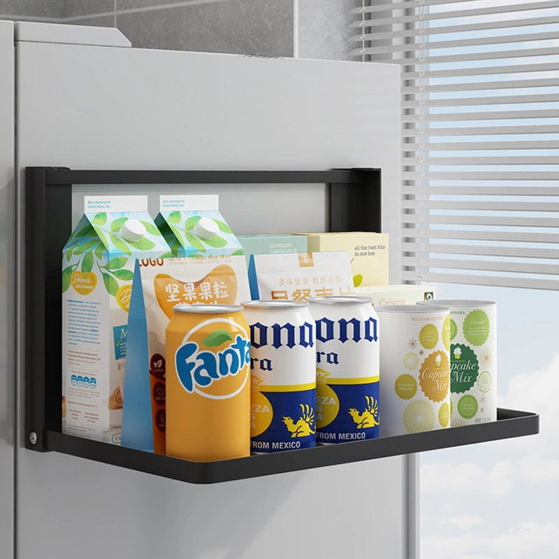 Magnetic Foldable Refrigerator Side Storage Rack